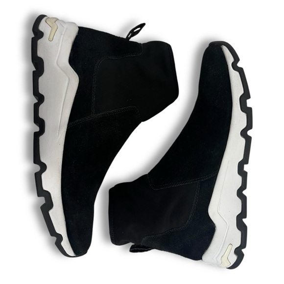 Opening Ceremony Black/White Suede Leather Anhabbel High Top Chunky Sneakers - Picture 1 of 16